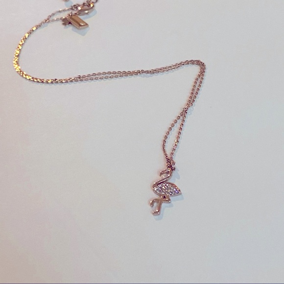 Kate Spade Pavé Flamingo Pendant Necklace gc8 - Picture 2 of 6